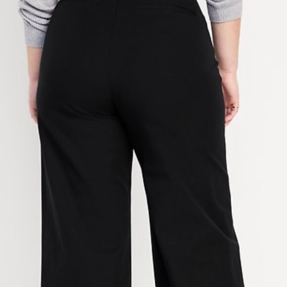 NWT - Old Navy High-Waisted Pull-On Pixie Black Wide-Leg Pants; sz XL - Picture 2 of 2